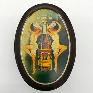 Royal Crown Cola 'Soda Best by Test' Reproduction Advertising Oval Lidded Tin